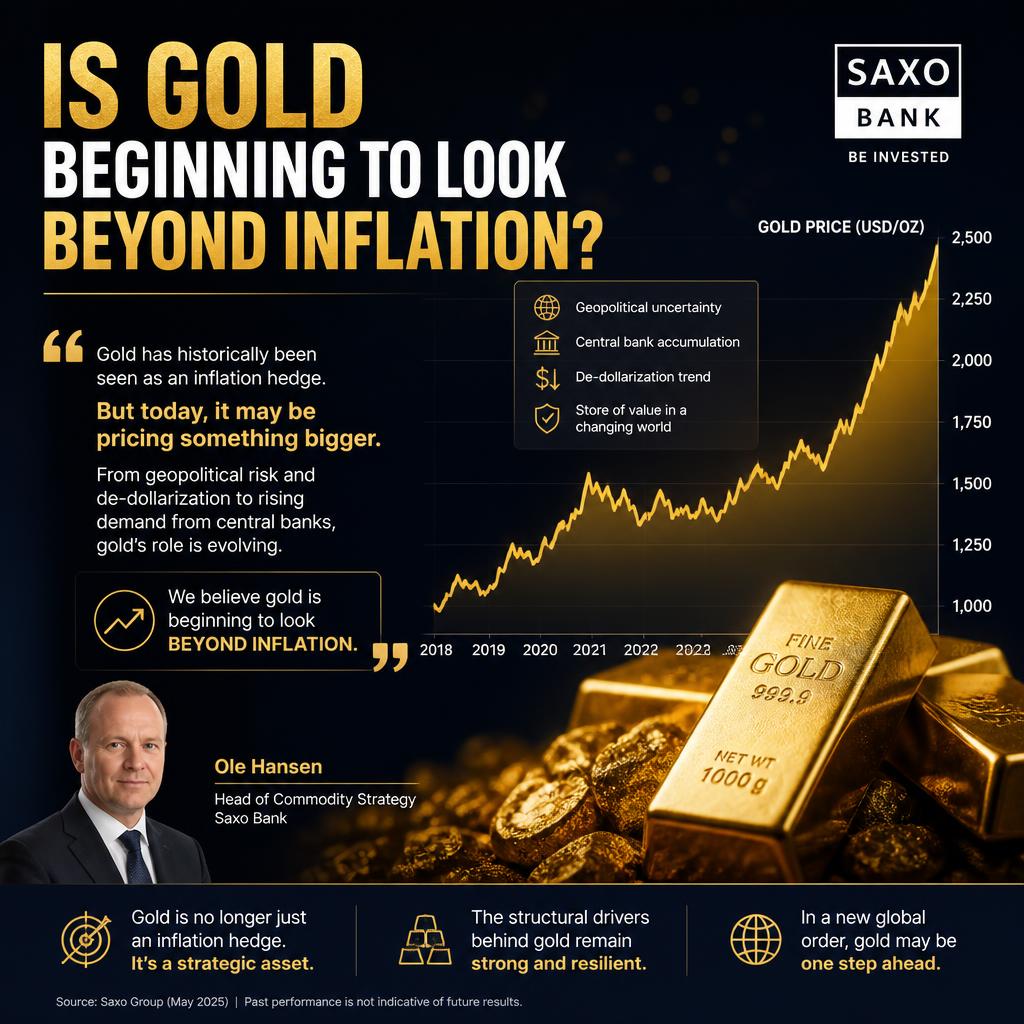 Is gold beginning to look beyond inflation?  Saxo Bank: Head of Commodity Strategy, Ole Hansen