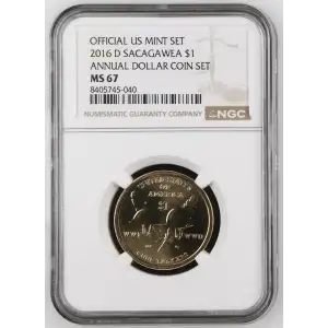 2016 D ANNUAL DOLLAR COIN SET OFFICIAL US MINT SET (2)