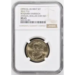 2012 BENJAMIN HARRISON ANNUAL DOLLAR COIN SET OFFICIAL US MINT SET (2)