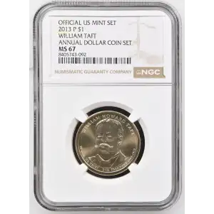2013 WILLIAM TAFT ANNUAL DOLLAR COIN SET OFFICIAL US MINT SET (2)
