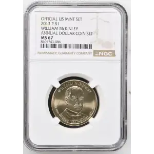 2013 WILLIAM McKINLEY ANNUAL DOLLAR COIN SET OFFICIAL US MINT SET (2)