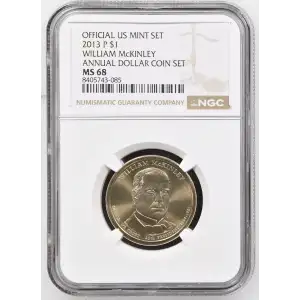 2013 WILLIAM McKINLEY ANNUAL DOLLAR COIN SET OFFICIAL US MINT SET (2)