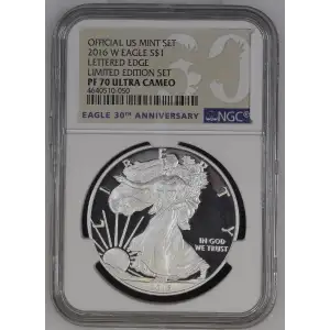2016 W LETTERED EDGE LIMITED EDITION SET OFFICIAL US MINT SET ULTRA CAMEO (2)