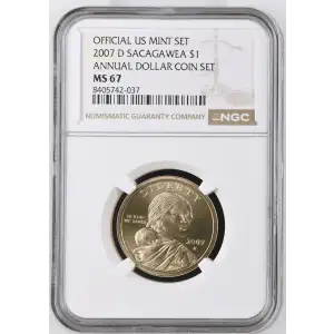 2007 D ANNUAL DOLLAR COIN SET OFFICIAL US MINT SET (2)