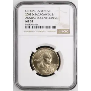 2008 D ANNUAL DOLLAR COIN SET OFFICIAL US MINT SET (2)