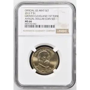 2012 GROVER CLEVELAND 1ST TERM ANNUAL DOLLAR COIN SET OFFICIAL US MINT SET (2)