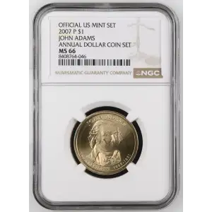 2007 JOHN ADAMS ANNUAL DOLLAR COIN SET OFFICIAL US MINT SET (2)