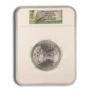 2011-P 5 oz ATB Chickasaw Silver Coin NGC SP70