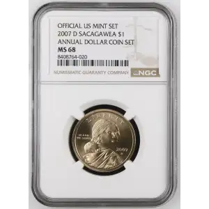 2007 D ANNUAL DOLLAR COIN SET OFFICIAL US MINT SET (2)