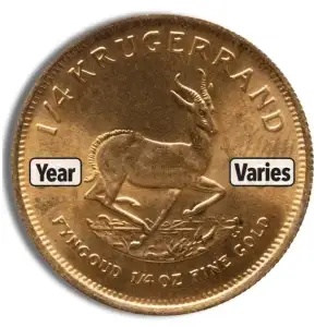 1/4 oz Gold Krugerrand (Year Varies)