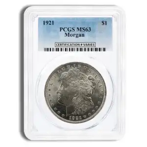 Morgan Dollar (1921) - PCGS - MS63 (2)
