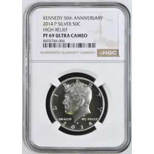 2014 P HIGH RELIEF KENNEDY 50th ANNIVERSARY ULTRA CAMEO (2)