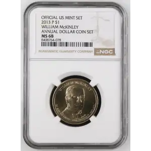 2013 WILLIAM McKINLEY ANNUAL DOLLAR COIN SET OFFICIAL US MINT SET (2)