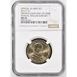 2012 GROVER CLEVELAND 1ST TERM ANNUAL DOLLAR COIN SET OFFICIAL US MINT SET (2)