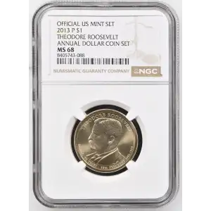 2013 THEODORE ROOSEVELT ANNUAL DOLLAR COIN SET OFFICIAL US MINT SET (2)