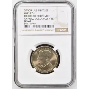 2013 THEODORE ROOSEVELT ANNUAL DOLLAR COIN SET OFFICIAL US MINT SET (2)