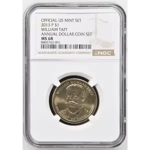 2013 WILLIAM TAFT ANNUAL DOLLAR COIN SET OFFICIAL US MINT SET (2)