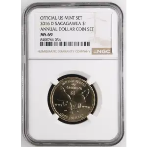 2016 D ANNUAL DOLLAR COIN SET OFFICIAL US MINT SET (2)