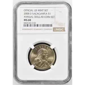 2008 D ANNUAL DOLLAR COIN SET OFFICIAL US MINT SET (2)