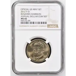 2012 BENJAMIN HARRISON ANNUAL DOLLAR COIN SET OFFICIAL US MINT SET (2)