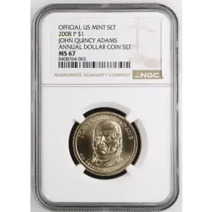 2008 JOHN QUINCY ADAMS ANNUAL DOLLAR COIN SET OFFICIAL US MINT SET (2)