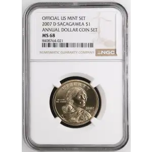 2007 D ANNUAL DOLLAR COIN SET OFFICIAL US MINT SET (2)
