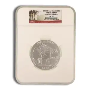 2013-P 5 oz ATB Fort McHenry Silver Coin NGC SP70 (2)
