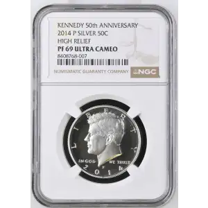 2014 P HIGH RELIEF KENNEDY 50th ANNIVERSARY ULTRA CAMEO (2)