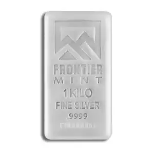 1 Kilo Silver Bar - Frontier Mint (Frosted)