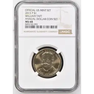 2013 WILLIAM TAFT ANNUAL DOLLAR COIN SET OFFICIAL US MINT SET (2)