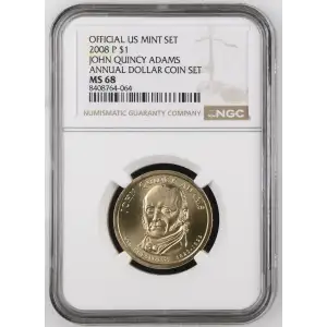 2008 JOHN QUINCY ADAMS ANNUAL DOLLAR COIN SET OFFICIAL US MINT SET (2)