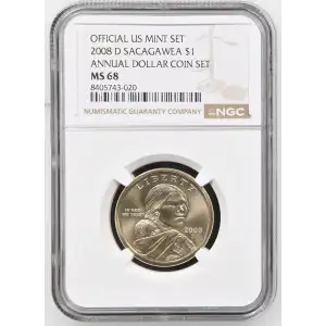 2008 D ANNUAL DOLLAR COIN SET OFFICIAL US MINT SET (2)