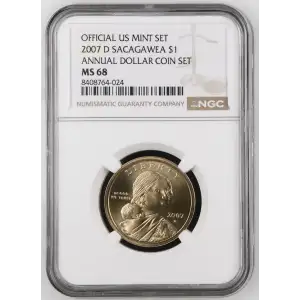 2007 D ANNUAL DOLLAR COIN SET OFFICIAL US MINT SET (2)
