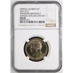 2013 THEODORE ROOSEVELT ANNUAL DOLLAR COIN SET OFFICIAL US MINT SET (2)