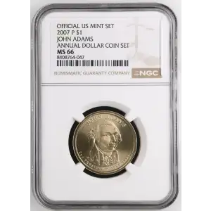 2007 JOHN ADAMS ANNUAL DOLLAR COIN SET OFFICIAL US MINT SET (2)