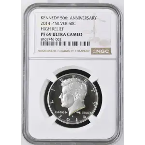 2014 P HIGH RELIEF KENNEDY 50th ANNIVERSARY ULTRA CAMEO (2)