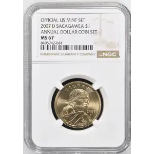 2007 D ANNUAL DOLLAR COIN SET OFFICIAL US MINT SET (2)