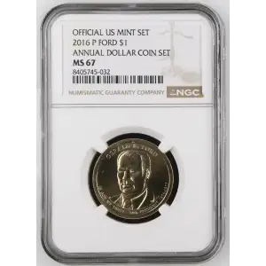 2016 P ANNUAL DOLLAR COIN SET OFFICIAL US MINT SET (2)