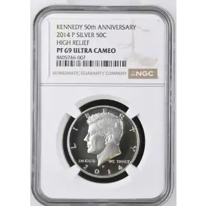 2014 P HIGH RELIEF KENNEDY 50th ANNIVERSARY ULTRA CAMEO (2)