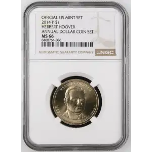 2014 HERBERT HOOVER ANNUAL DOLLAR COIN SET OFFICIAL US MINT SET (2)