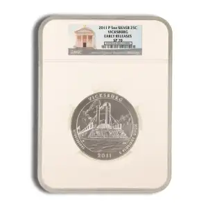 2011-P 5 oz ATB Vicksburg Silver Coin NGC SP70 (2)