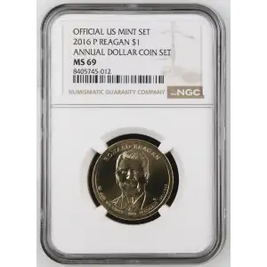 2016 P ANNUAL DOLLAR COIN SET OFFICIAL US MINT SET (2)