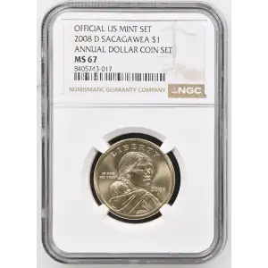 2008 D ANNUAL DOLLAR COIN SET OFFICIAL US MINT SET (2)