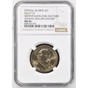 2012 GROVER CLEVELAND 2ND TERM ANNUAL DOLLAR COIN SET OFFICIAL US MINT SET (2)