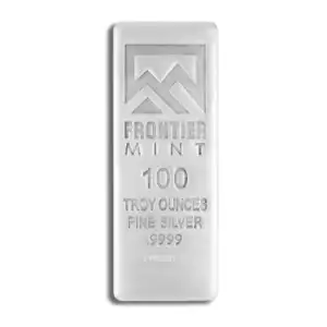 100 oz Silver Bar - Frontier Mint (Frosted)