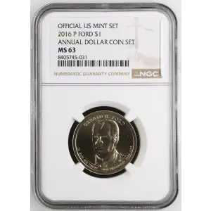 2016 P ANNUAL DOLLAR COIN SET OFFICIAL US MINT SET (2)