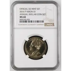 2016 P ANNUAL DOLLAR COIN SET OFFICIAL US MINT SET (2)