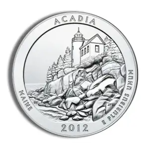2012 5 oz ATB Acadia Silver Coin - BU  (2)