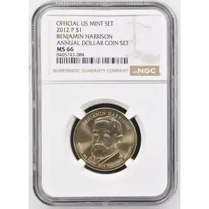 2012 BENJAMIN HARRISON ANNUAL DOLLAR COIN SET OFFICIAL US MINT SET (2)