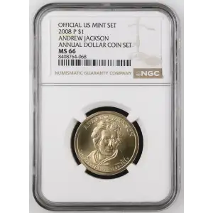 2008 ANDREW JACKSON ANNUAL DOLLAR COIN SET OFFICIAL US MINT SET (2)